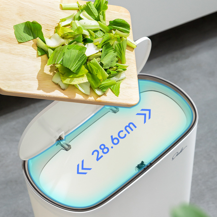 Customized trash cans, high-end household smart trash cans with inner bins, large trash cans, kitchen, living room, bedroom wastebaskets details Picture