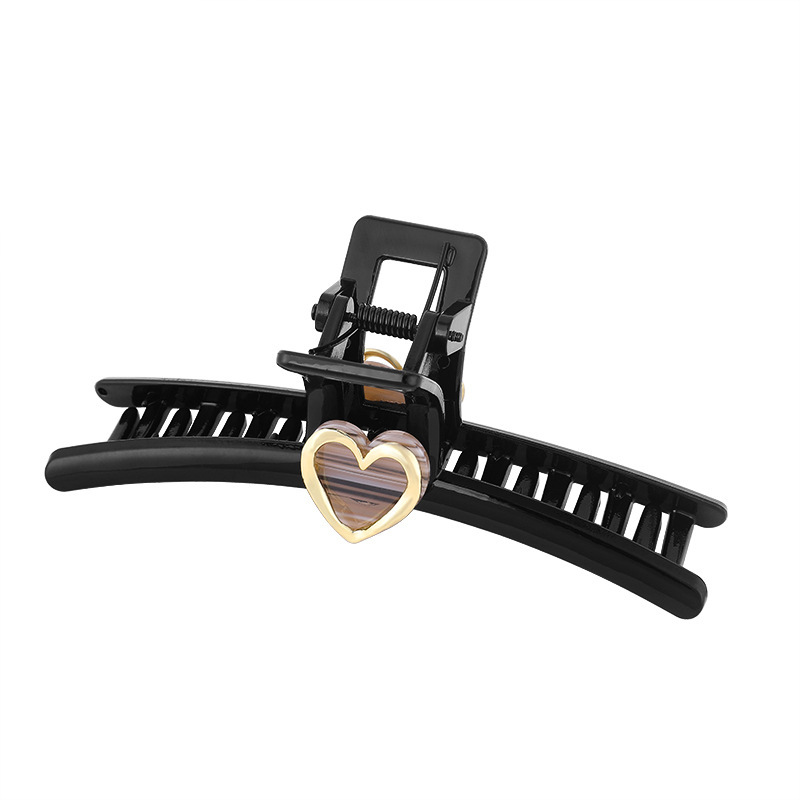 Temperament Advanced Sense 2023 Love Acrylic Hair Clip New Simple Everything Shark Clip French Clip Headwear Item Picture