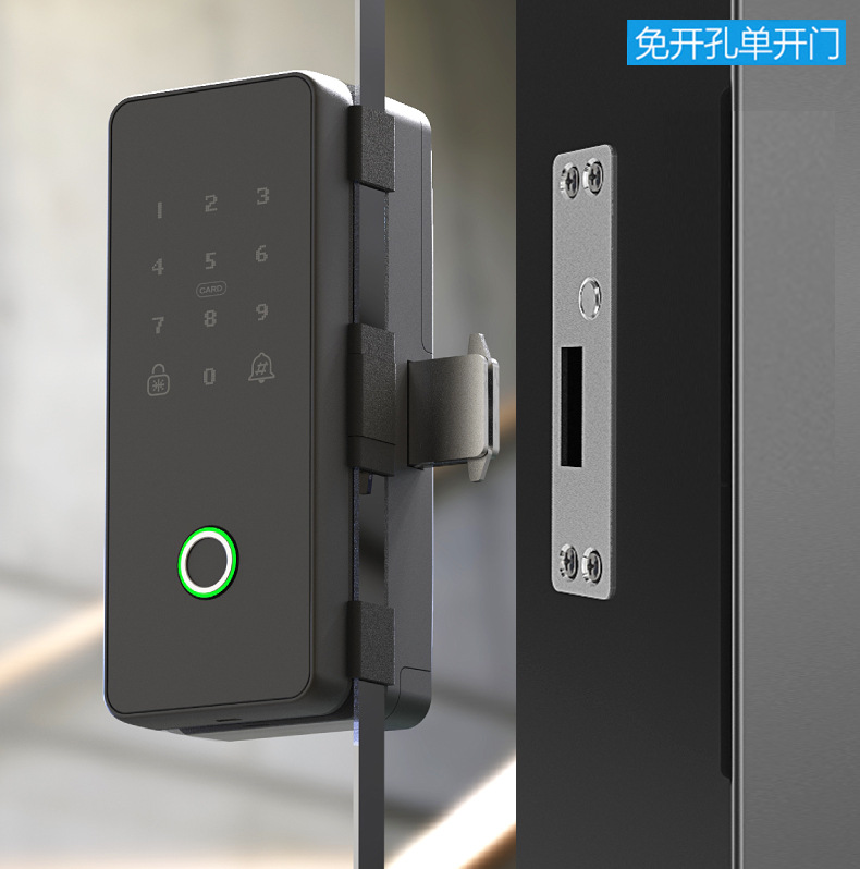 Factory wholesale foreign trade office single and double opening glass door locks TTLOCK all-in-one locks fingerprint smart combination locks Application Scenario