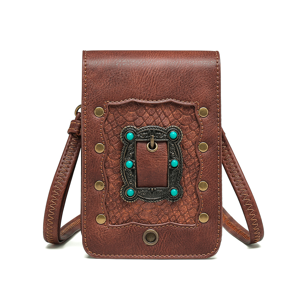 New Bag Female Cross Border Punk Lady One Shoulder Oblique Cross Bag Foreign Trade Mini/ Mini Small Square Outdoorsy Travel Item Picture