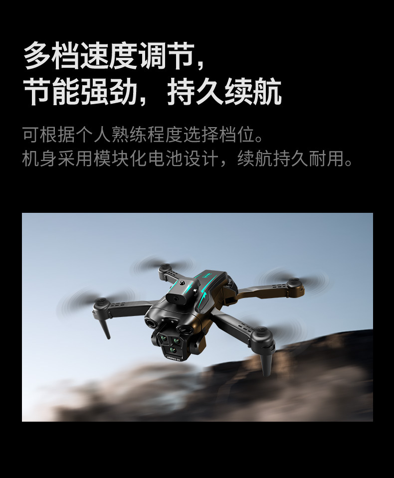 Wholesale of cross-border new product s19 drone, three-camera aerial photography obstacle avoidance quadcopter, foldable remote control aircraft pic 19
