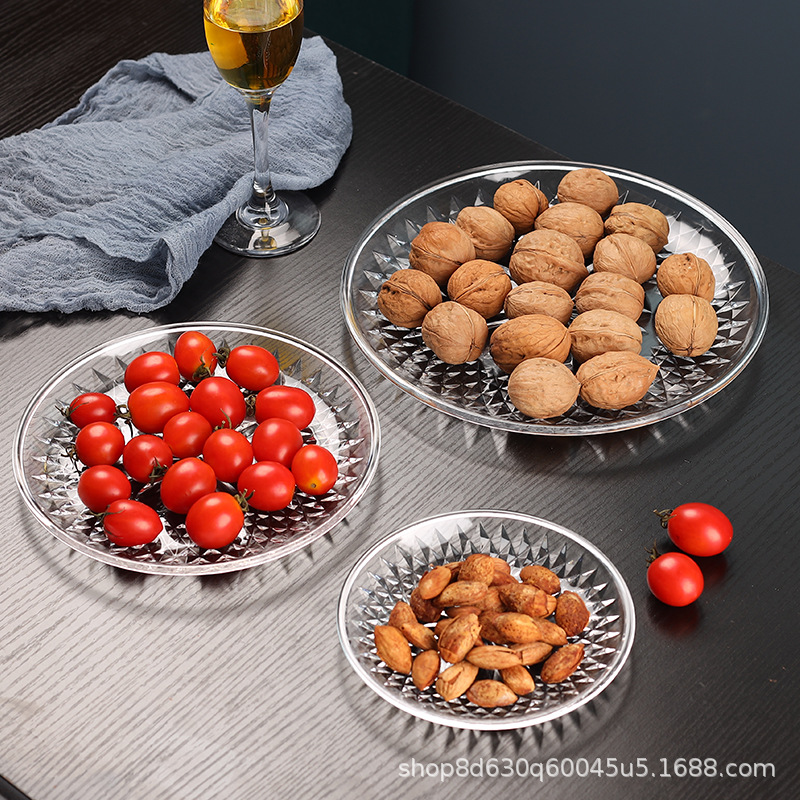 Acrylic Fruit Plate Ktv Fruit Plate Plastic Plate Bar Snack Plate Candy Transparent Dry Creative Home details Picture