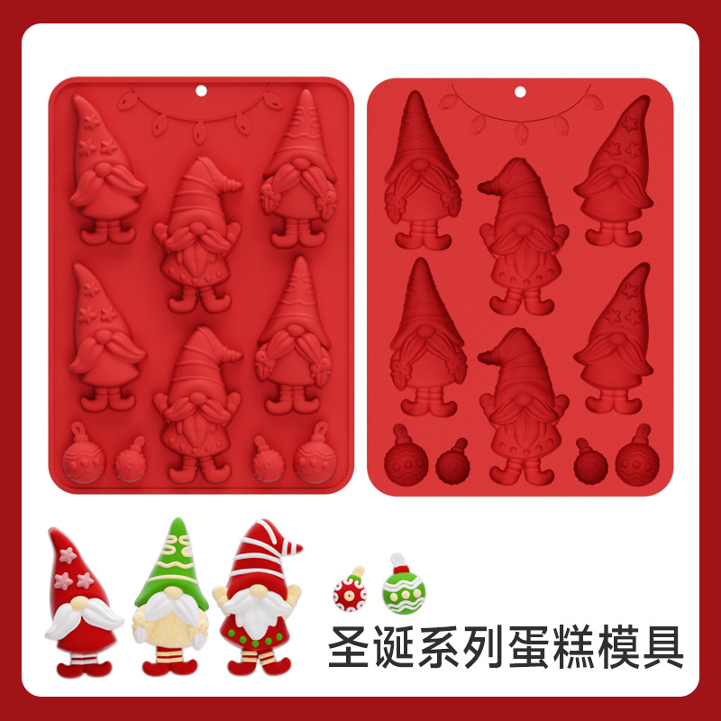 New Christmas series Christmas tree chocolate mousse food-grade silicone mold easy demolding cake mold details Picture