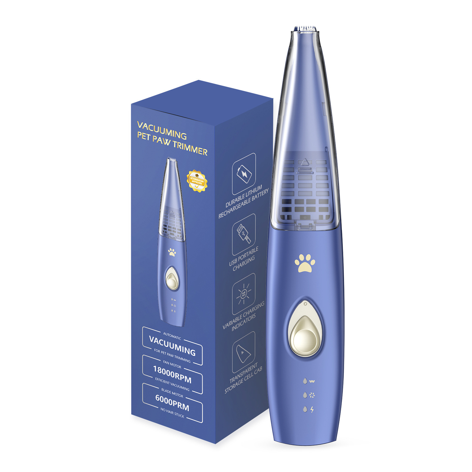 Pet hair suction electric clipper, dog hair remover, cat foot hair shaving, cat foot hair trimmer, electric clipper, silent