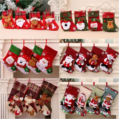 Christmas Decorations Santa Claus Small Socks Christmas Tree Pendant Christmas Stocking Gift Bag Christmas Bag