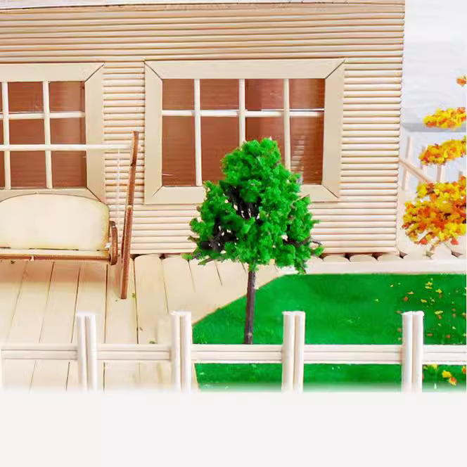 玩具沙盘建筑模型材料DIY手工园林景观行道树3-16cm造型创意模型