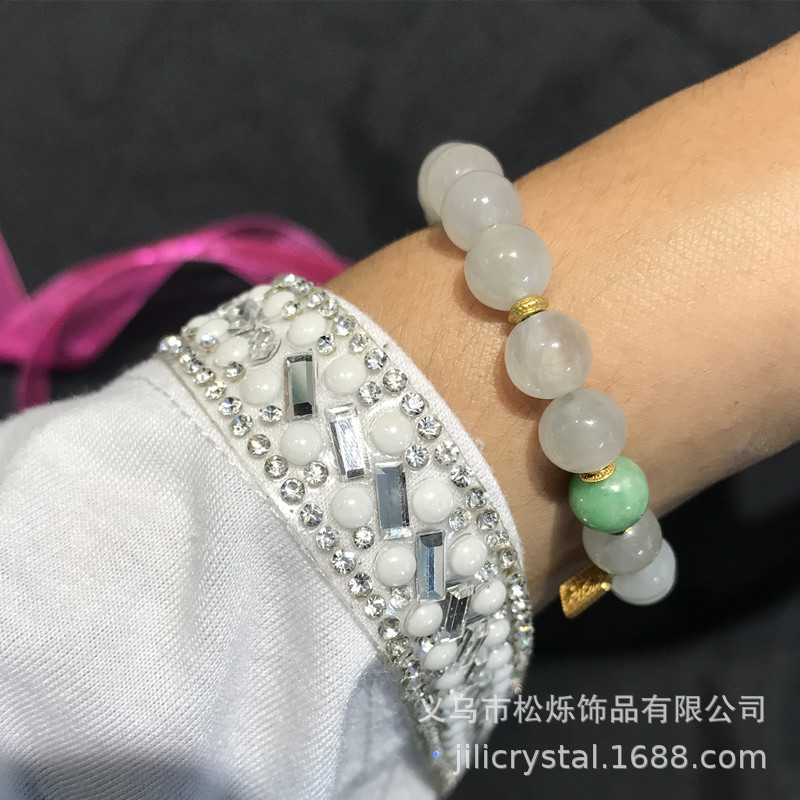 New pearl glass water diamond strip, hot melt diamond patch, diamond chain, hot melt adhesive diamond patch, DIY clothing accessories, decorative code chain pic 19