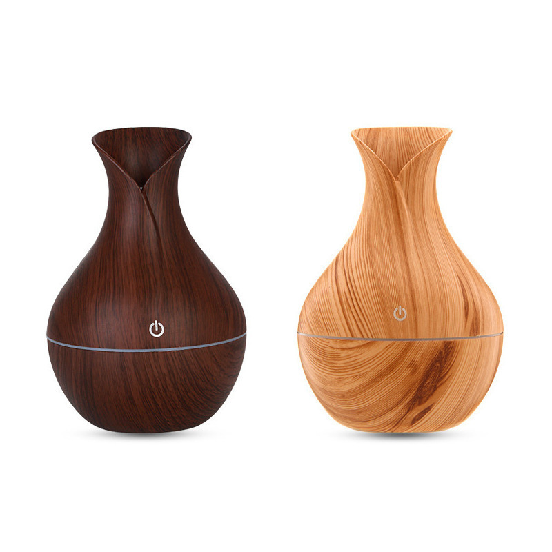 Popular foreign trade car wood grain aroma diffuser humidifier, vase air aroma diffuser humidifier, home and office two-in-one desktop aroma diffuser Item Picture