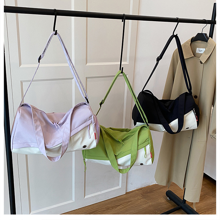 跨境韩版包包女2025新款防水尼龙包时尚新月包百搭轻便斜跨包详情12