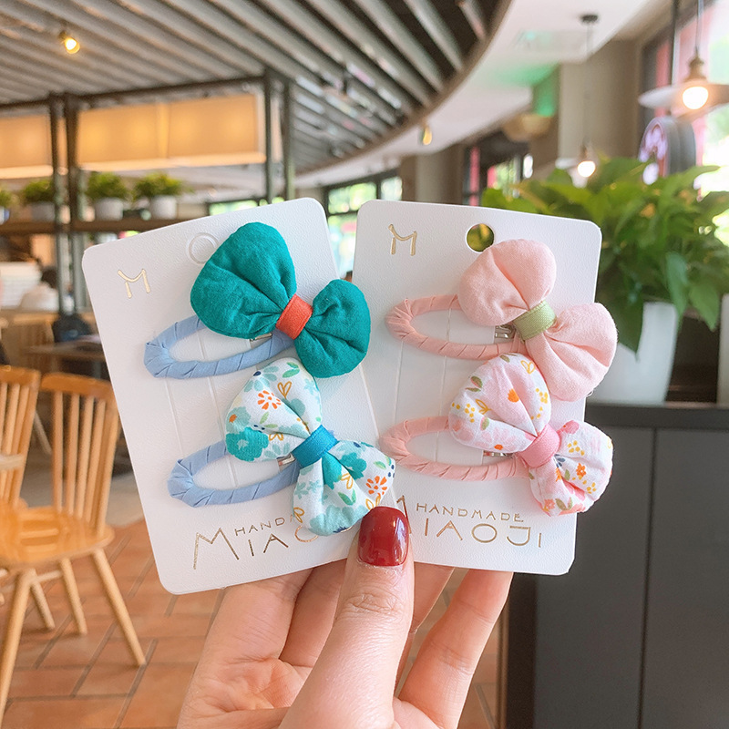Children's Hairpin New Bow Korean Edition Floral Hair Accessories Female Princess Girl Baby Broken Release Art Bb Clip Hairpin Application Scenario