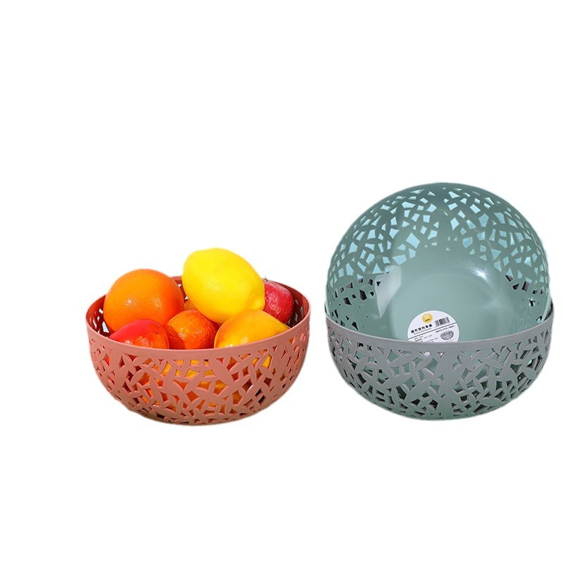 8243 Kitchen fruit and vegetable storage basket, pp round draining basket, household plastic dining table, miscellaneous vegetables, Linyi manufacturer Item Picture