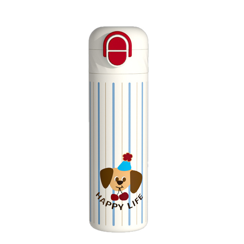 New cute portable water cup for school, high appearance level straw cup for primary school students, 316 stainless steel children's insulated cup Item Picture