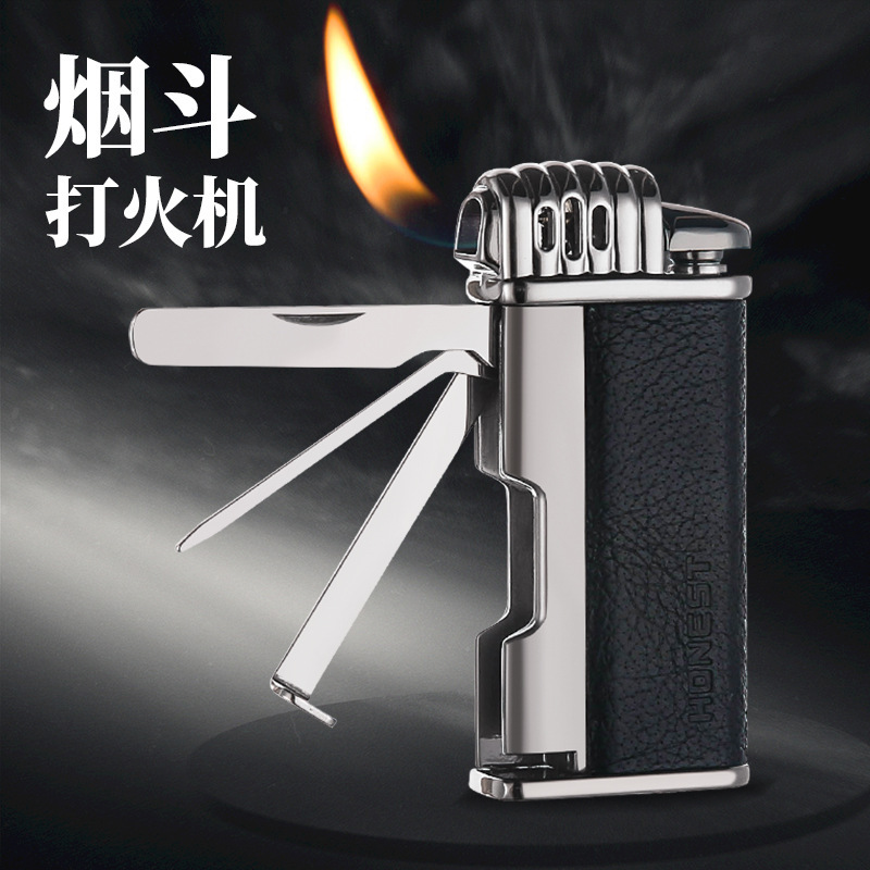 老式复古充气打火机多功能专用烟斗明火精品商务男士高档礼物批发