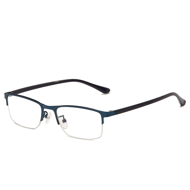 New metal reading glasses for young men, universal glasses, comfortable and personalized, semi-frame fashionable square glasses 111 Application Scenario