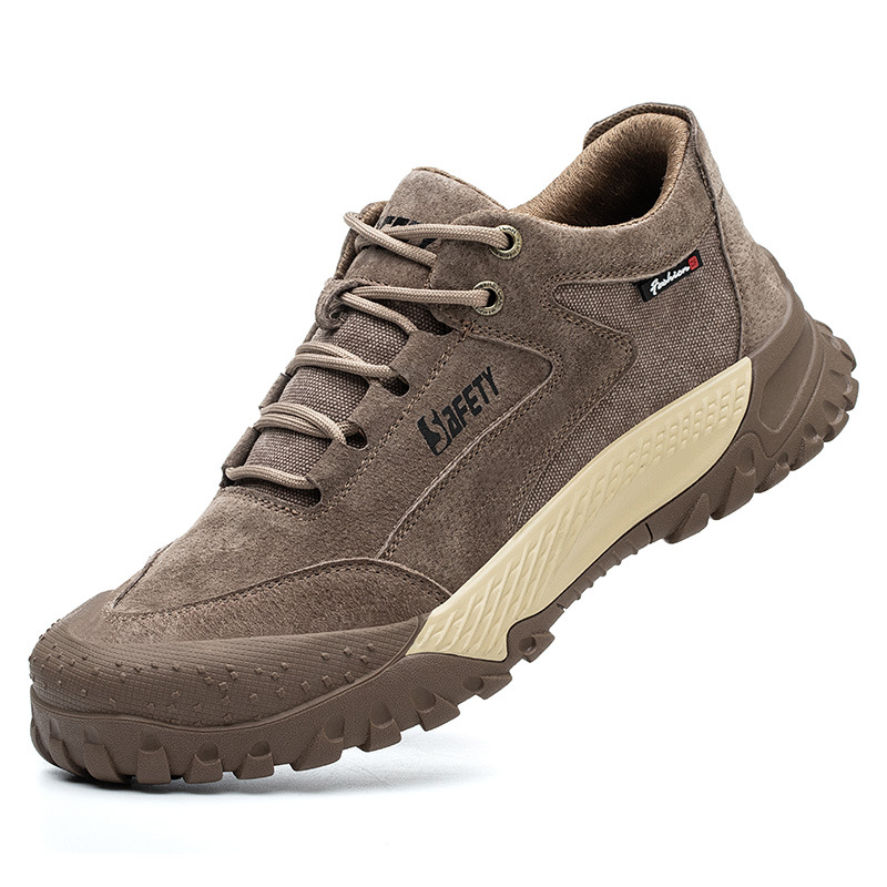 Labor Protection Shoes Men's Shoes Smashing And Puncture-Proof Safety Protection Shoes Steel Baotts Comfortable Wear-Resistant Site Work Shoes Pig Skin Surface Specification drawing