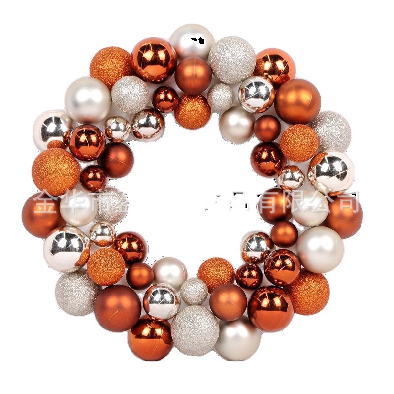 Amazon Hot 35Cm Christmas Wreath Christmas Decorations Christmas Ball Wreath Christmas Pendant Application Scenario