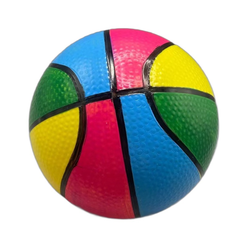 Manufacturers Direct Children's Small Basketball Color Small Basketball Pvc Inflatable Color Toy Ball Clap Ball Leather Ball Item Picture