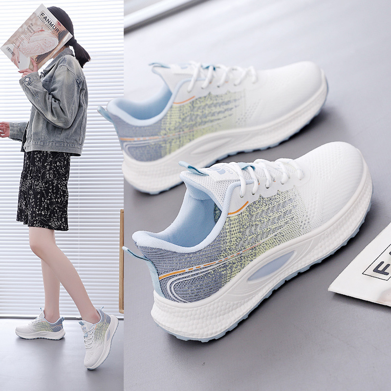 踩屎感厚底时尚运动鞋女2025春季新款配裙子高级感慢跑鞋子Q1005