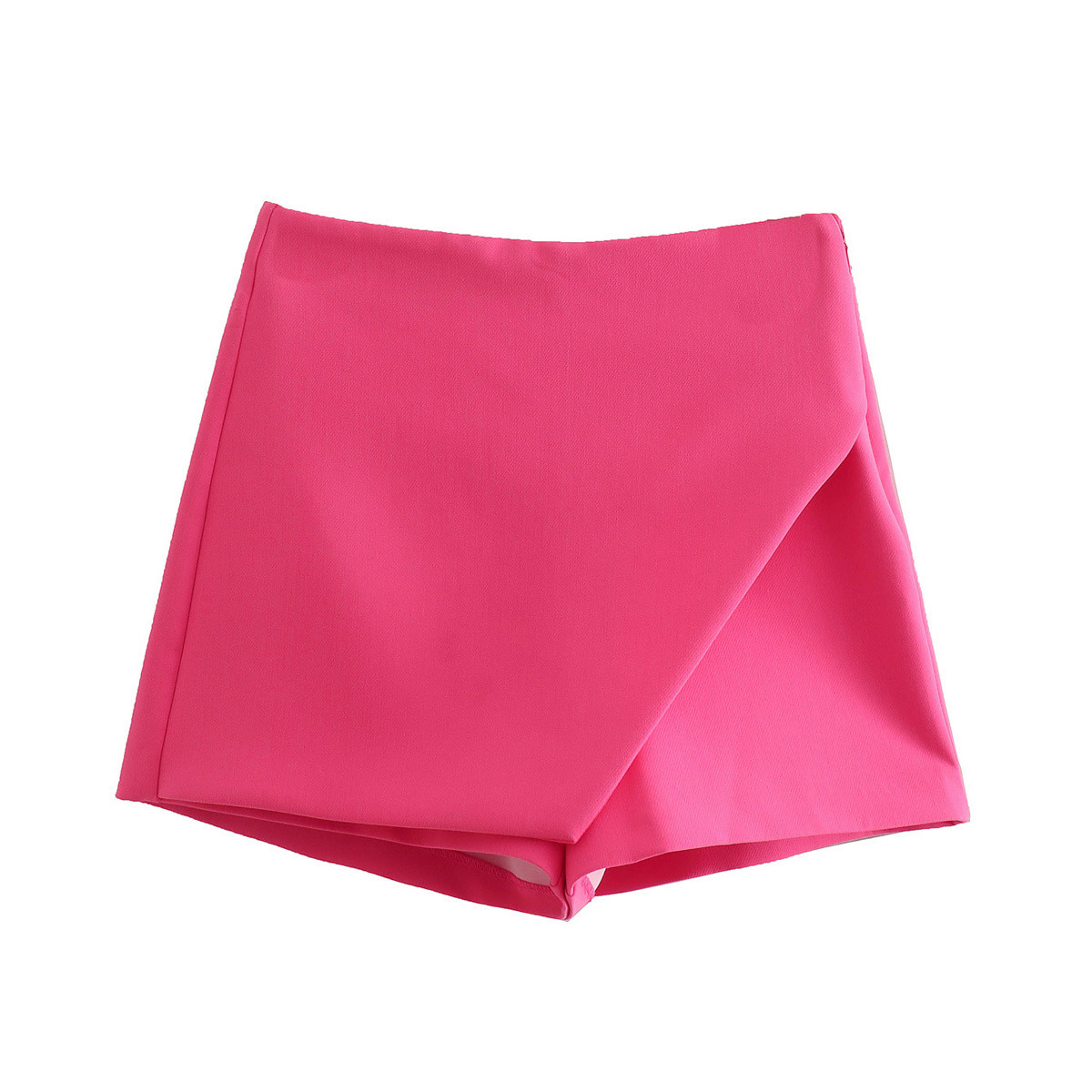 2022 Spring and Autumn New women's clothing: European and American style high-waisted irregular culottes, solid-color shorts, factory straight hair for women Application Scenario