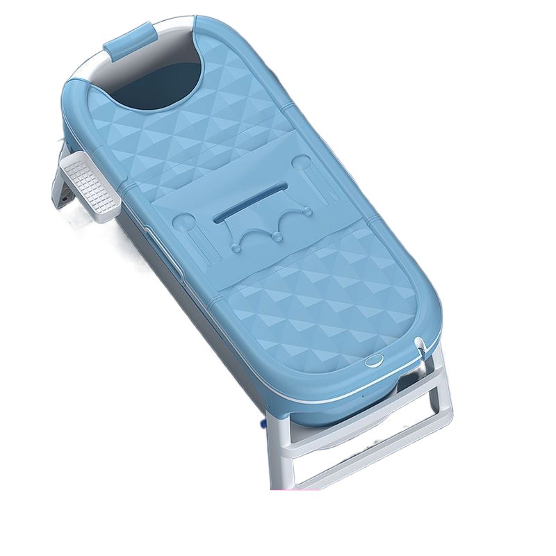 泡澡桶大人可折叠浴缸成人洗澡盆全身汗蒸加厚大号可坐躺家瑞之银白底实物图