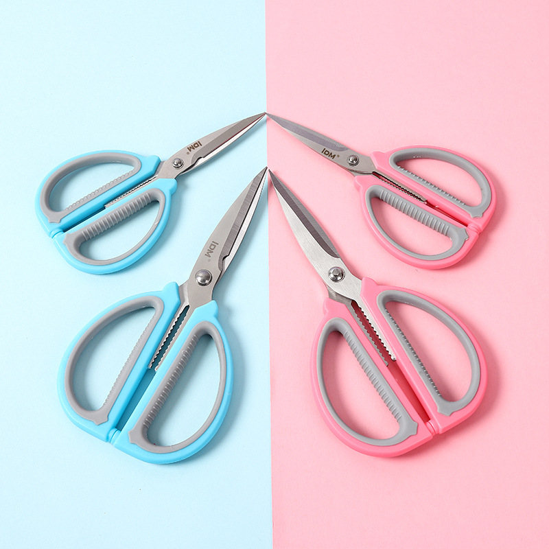 Lidemei Convenient Air Cushion comfortable office scissors color multifunctional stainless steel scissors size straight head flat scissors Specification drawing