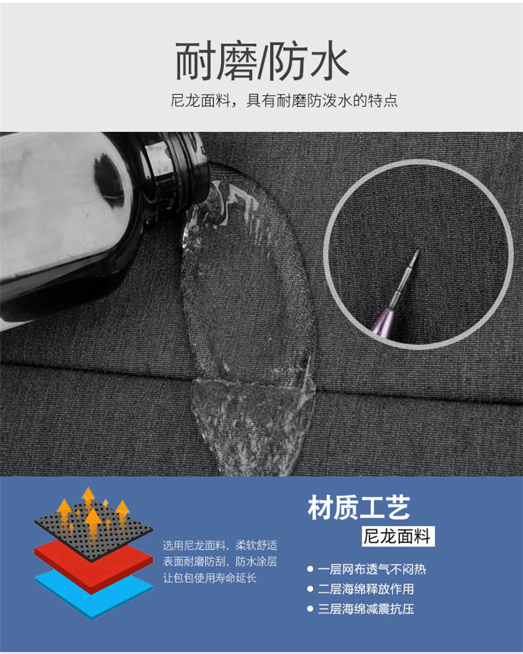 Wholesale of cross-border large-capacity commuting backpacks from manufacturers, business travel computer backpacks with LOGO printing pic 12