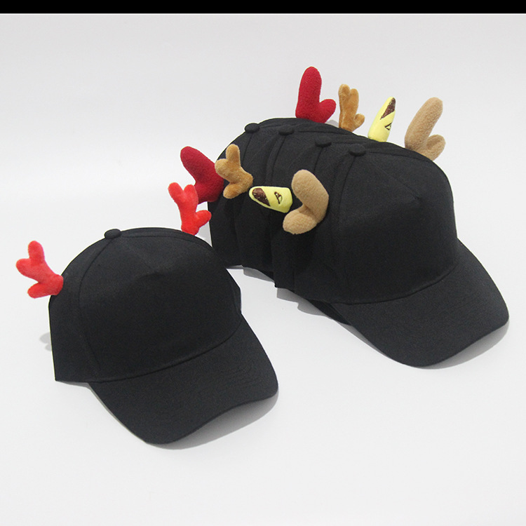 Customized printed baseball caps, logo embroidered glossy hard-top baseball caps, five-piece customized dragon antler baseball caps Specification image