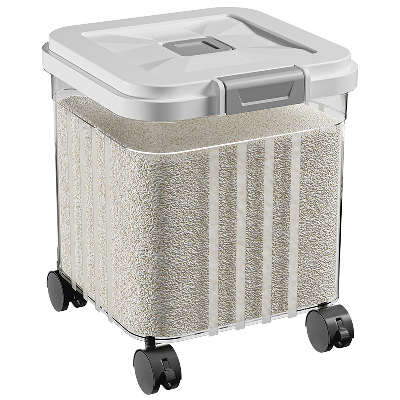 Customized large capacity rice bucket household pest proof moisture-proof grain storage bucket flour storage tank rice storage seal multi-function Item Picture