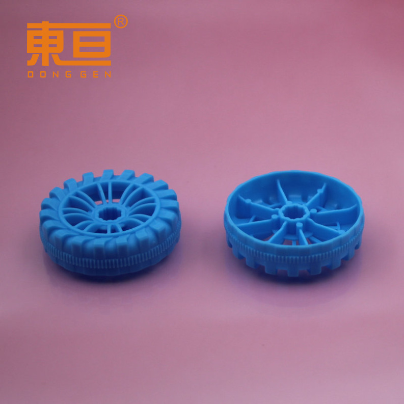 BJL45127AH粗蓝 八角轮  八角孔塑料车轮 越野车轮  小制作零件