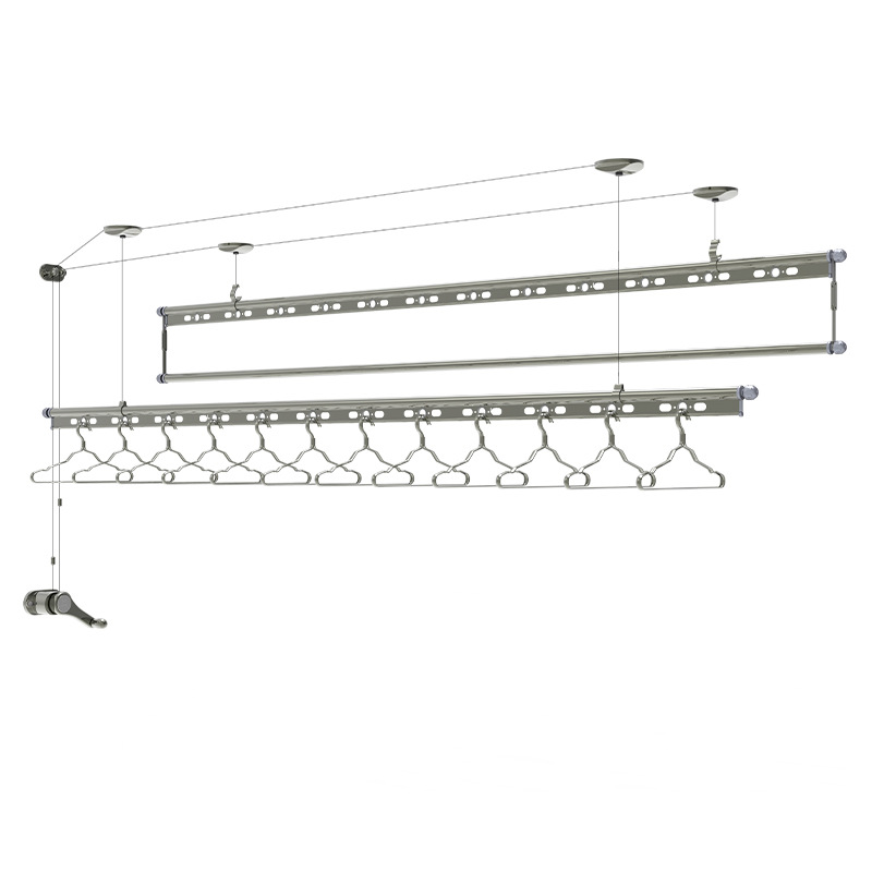 The factory can install OE manual lifting clothes drying racks, single-pole hand-cranked clothes drying racks on the balcony ceiling, and simple clothes drying poles to cool clothes Item Picture