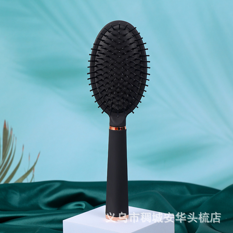 Manufacturers Directly Supply Black Massage Comb Fashion Gold Texture No Knot Hair Styling Comb In Stock