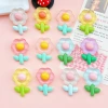 Factory-customized transparent cartoon flowers, diy resin accessories, hair clips, hair ornaments, semi-finished products, mobile phone cases, handcrafted materials Specification image