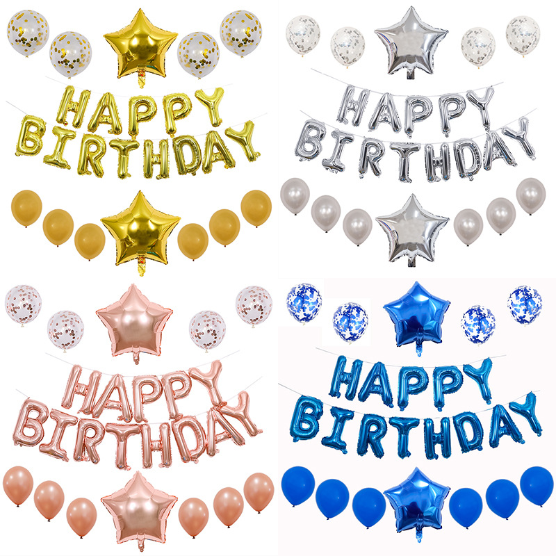 生日快乐派对装饰生日气球套装乳胶亮片装饰铝膜字母气氛布置气球详情图1