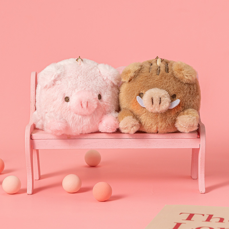 Cute Piko pig fart can pig keychain cartoon plush little pig doll pendant couple creative pendant gift full figure