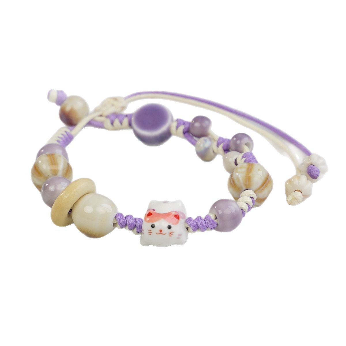 New Chinese-style drawstring bracelets for men and women, festival gifts, ceramic, fresh, individual and trendy factory supply wholesale Item Picture