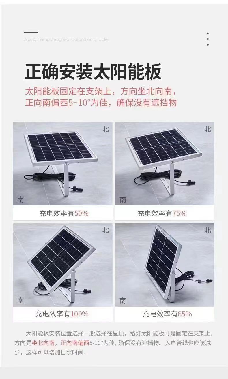 Photovoltaic Street Lights Solar Beam Led Lights Garden Lights Outdoor Indoor Street Lights Illuminate The Courtyard Specification drawing