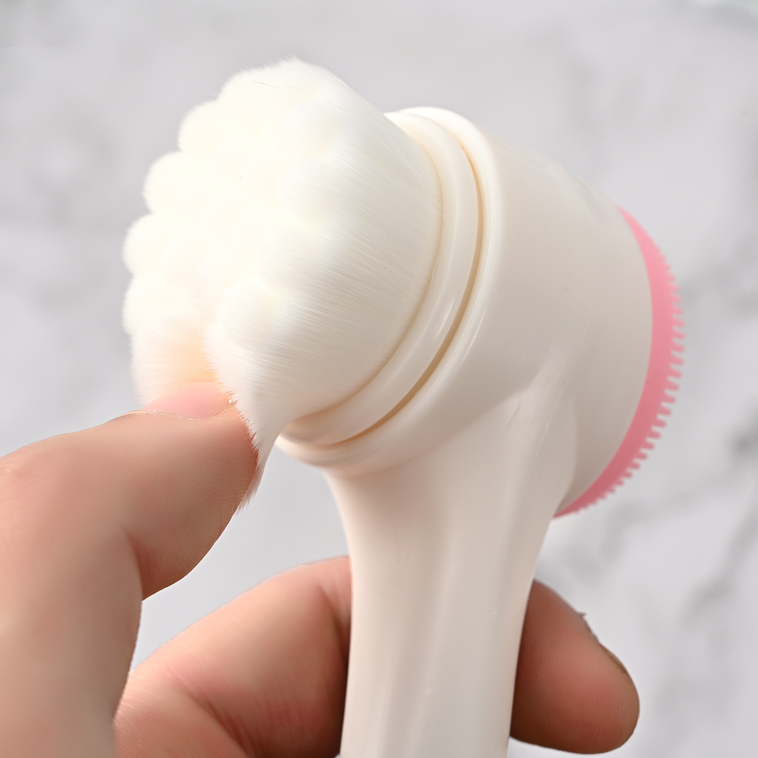 Silicone Face Wash Brush Face Wash Brush 3D Double-Sided Face Wash Brush Manual Face Wash Brush Face Cleaner Can Replace Hair details Picture