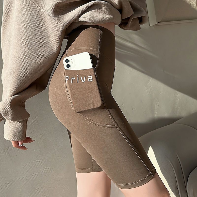 Women With Pocket Shark Quarter Pants Wear Spring And Summer Thin High-Waisted Sandfish Barbie Pants Cycling Pants Application Scenario