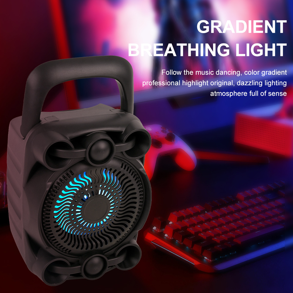 SING-E ZQS1497 new Bluetooth speaker, wireless portable with color-changing lights, outdoor square dance and karaoke speaker Specification image