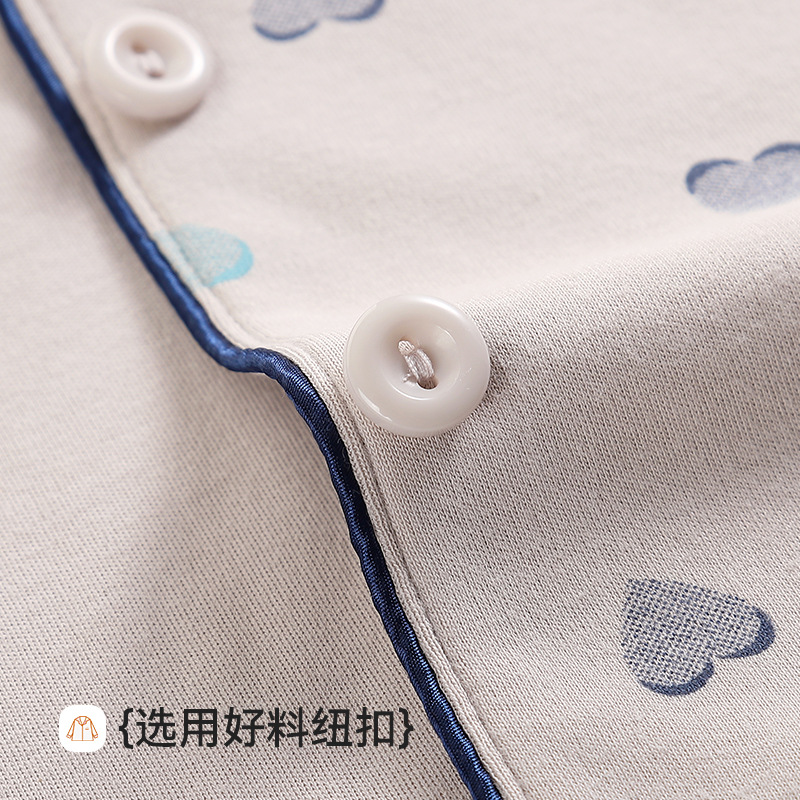 睡衣厚/睡衣群/胸垫睡裙/纯棉女式套装/睡衣细节图