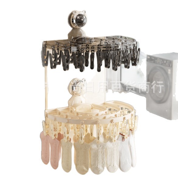 落地晾衣服架/晾衣架/落地晾衣架/阳台晒衣架/折叠晾衣架落地白底实物图