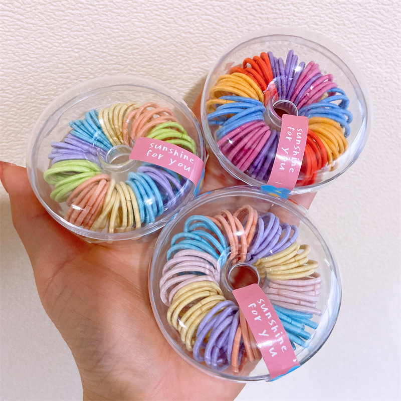 Children's Baby Rubber Band Does Not Hurt Hair Small Baby Tie Small Chirps Thumb Scrunchie Girl's Head String High Stretch Hair Accessories Application Scenario