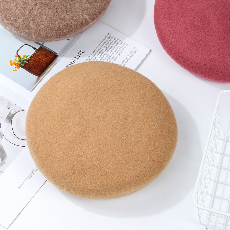 Factory Directly Sale Custom Embroidered Wool Beret Women French Wool Beret Specification drawing