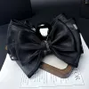 The high-end style of the national trend series features a super fairy-like net gauze bow hair clip, a black exquisite water diamond grab clip, and a new 2025 shark clip headwear Application Scenario