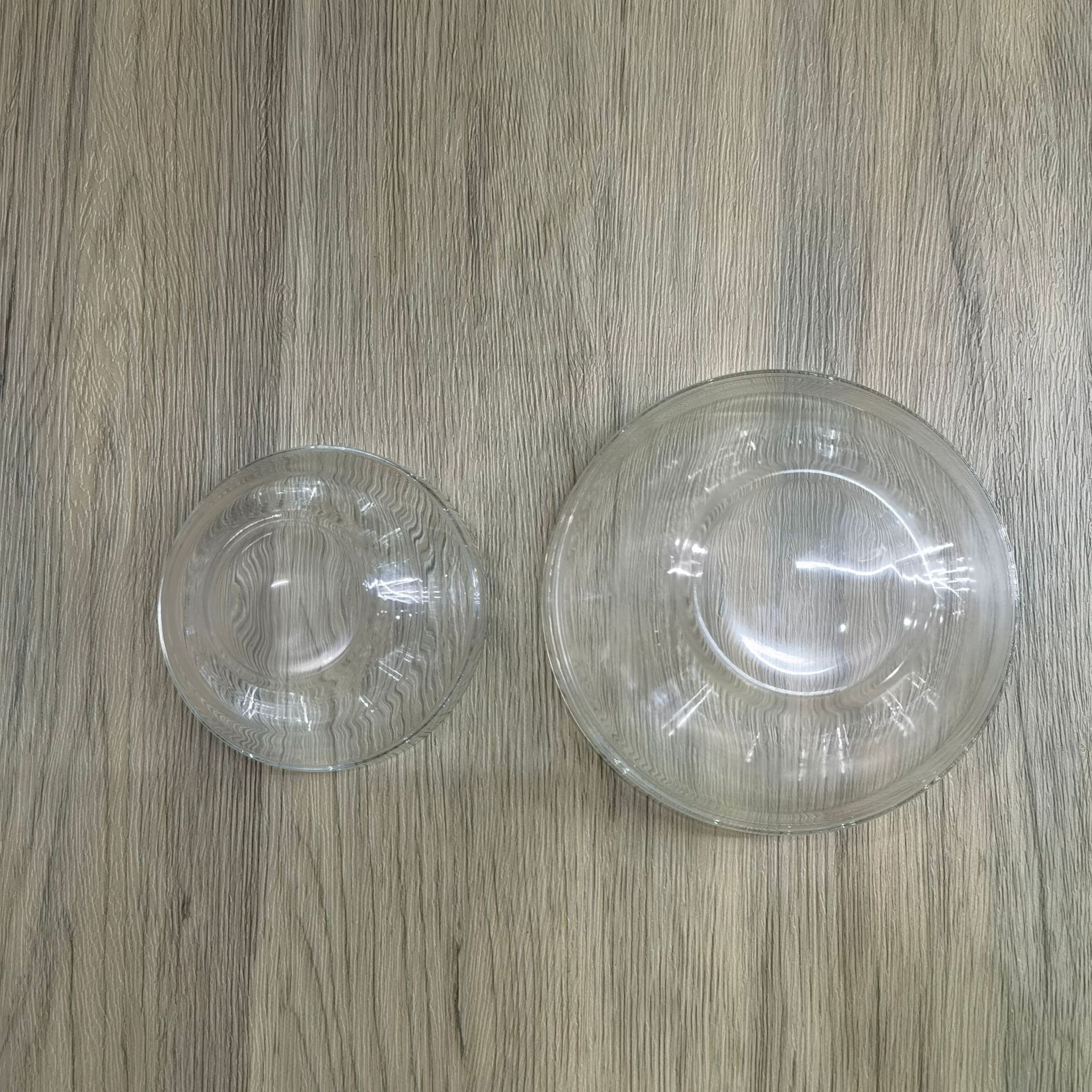 Simple Clear Glass Bowl Double Section Bowl Clear Ice Cream Cup Glass Essential Oil Bowl Beauty Film Mixing Bowl details Picture