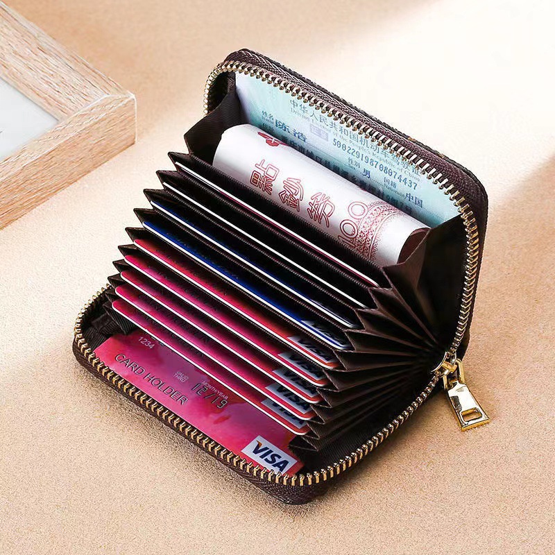 New popular organ card case for foreign trade, multi-slot large-capacity ID card case, factory direct sales, small coin wallet