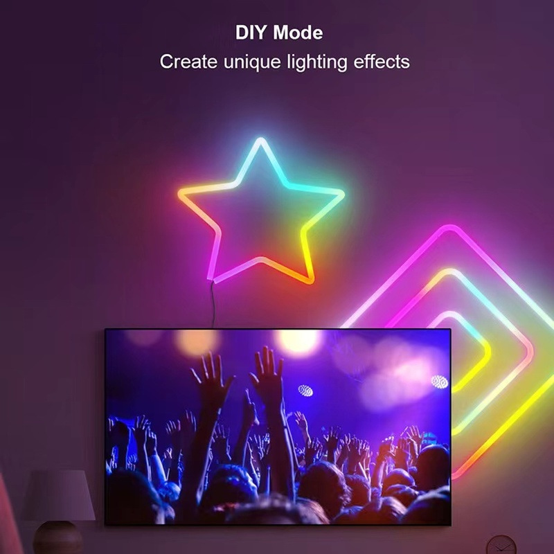 Graffiti Wifi Cross-Border Light With Rgb Tree Light Rope Light Ip68usb Music Diy Decorative Smart Neon Strip Color Neon Light Strip Specification drawing