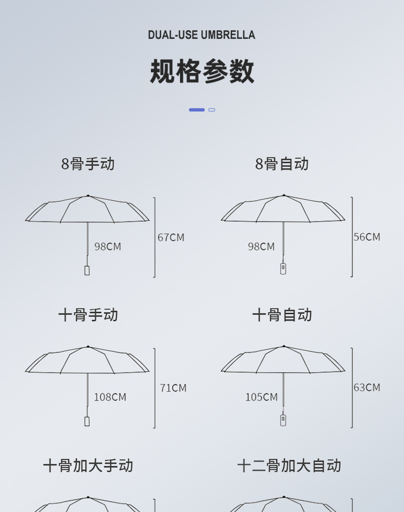 手动黑胶折叠伞印字定制广告伞防晒双人超大晴雨伞遮阳太阳伞批发详情5