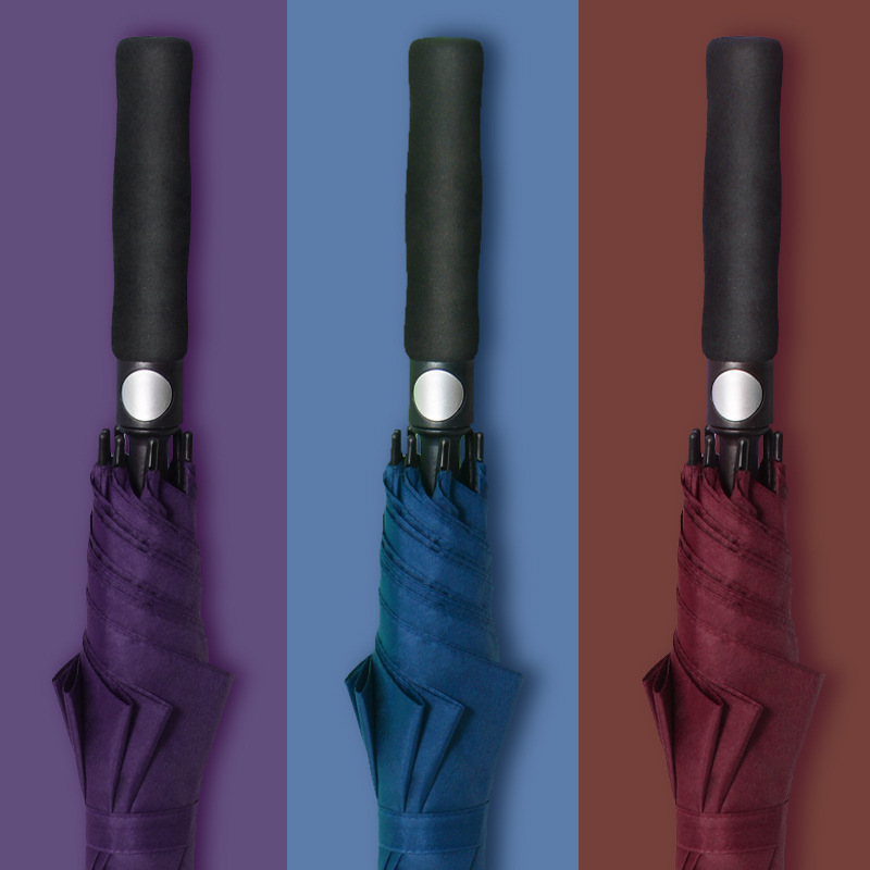 雨伞批发个性长杆高尔夫遮阳伞防紫外线大号太阳伞手动8k半自动伞