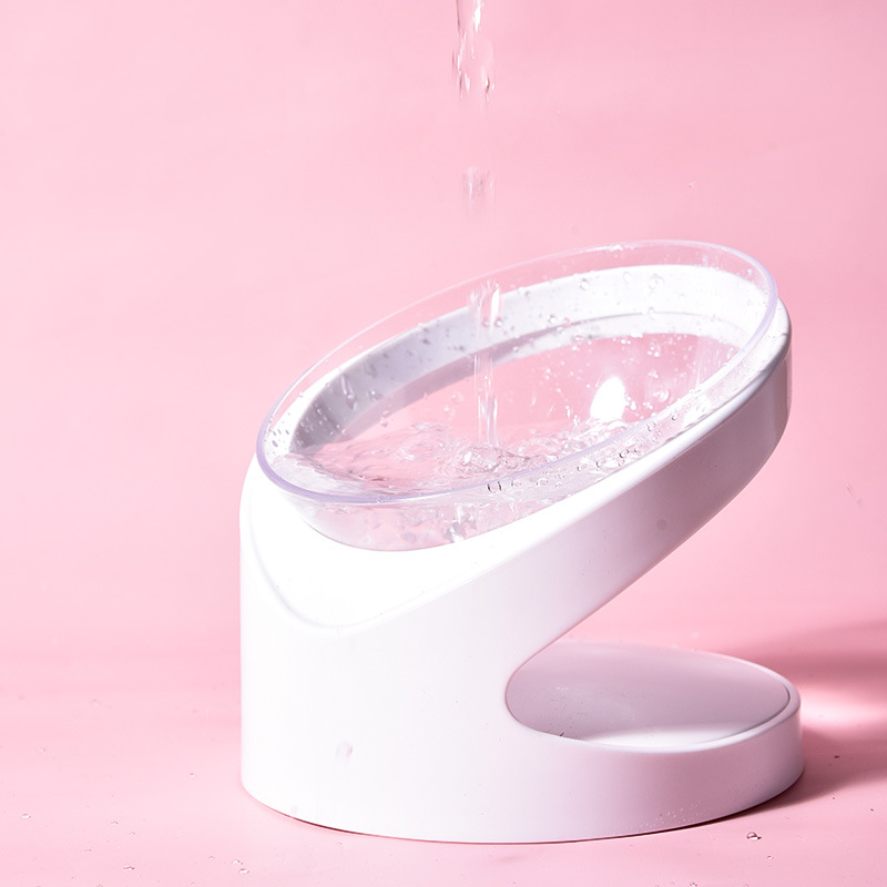High-legged cat bowl, neck guard, transparent pet bowl, feeding and drinking single bowl, universal dog bowl for dogs and cats, wholesale slanted bowl, pet bowl, pet basin, cat bowl, cat basin, dog bowl, pet supplies, pet utensils Specification image